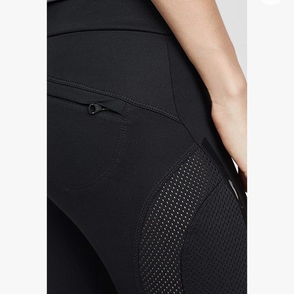Adidas by Stella McCartney Logo Black Leggings Size XS Mesh Insets Athleisure - Picture 12 of 15